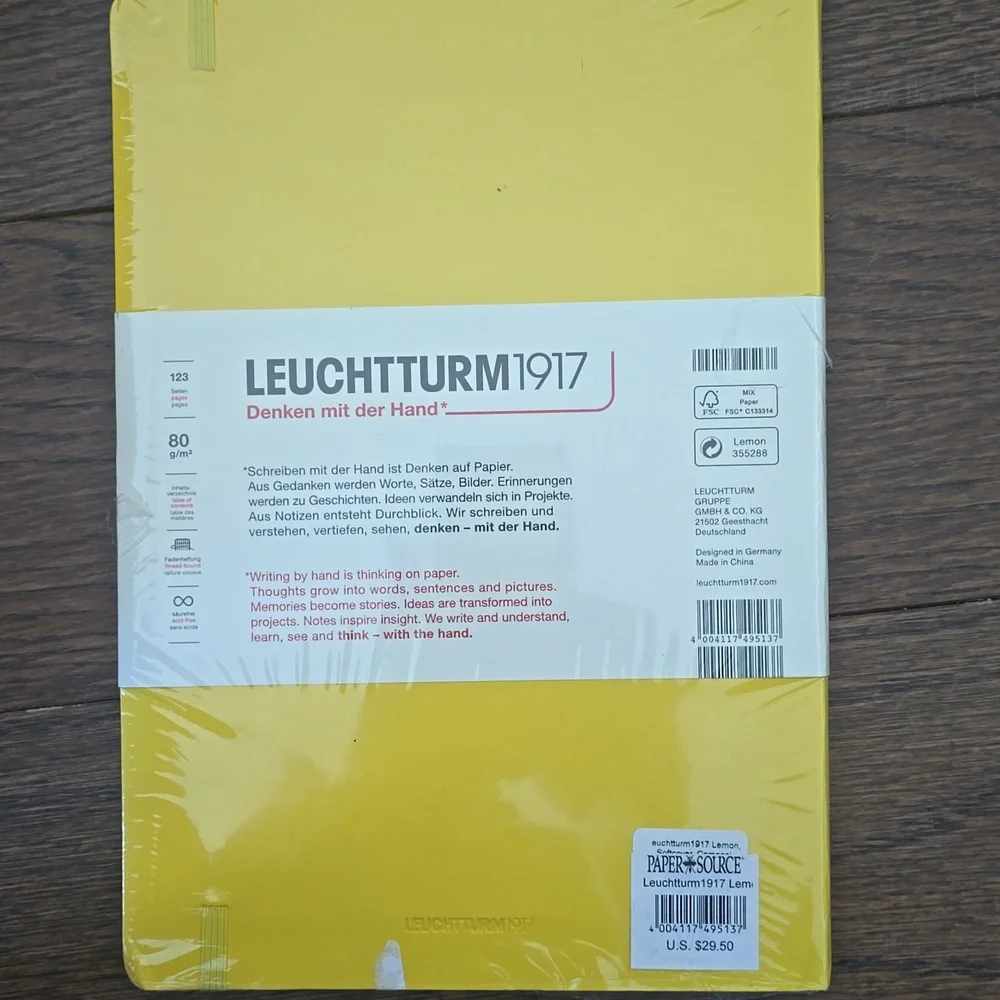 Leuchtturm1917 Lemon Softcover Composition Ruled Journal - Picture 7 of 11